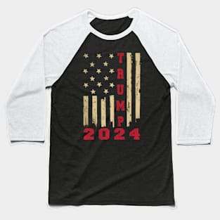 American Flag Trump 2024 Election s Wo Baseball T-Shirt